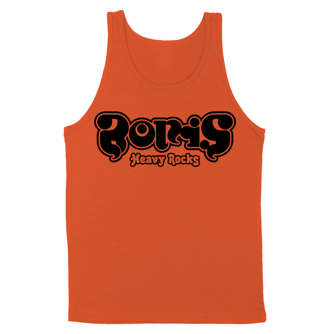 Boris "Heavy Rocks: Black” Orange Tank Top