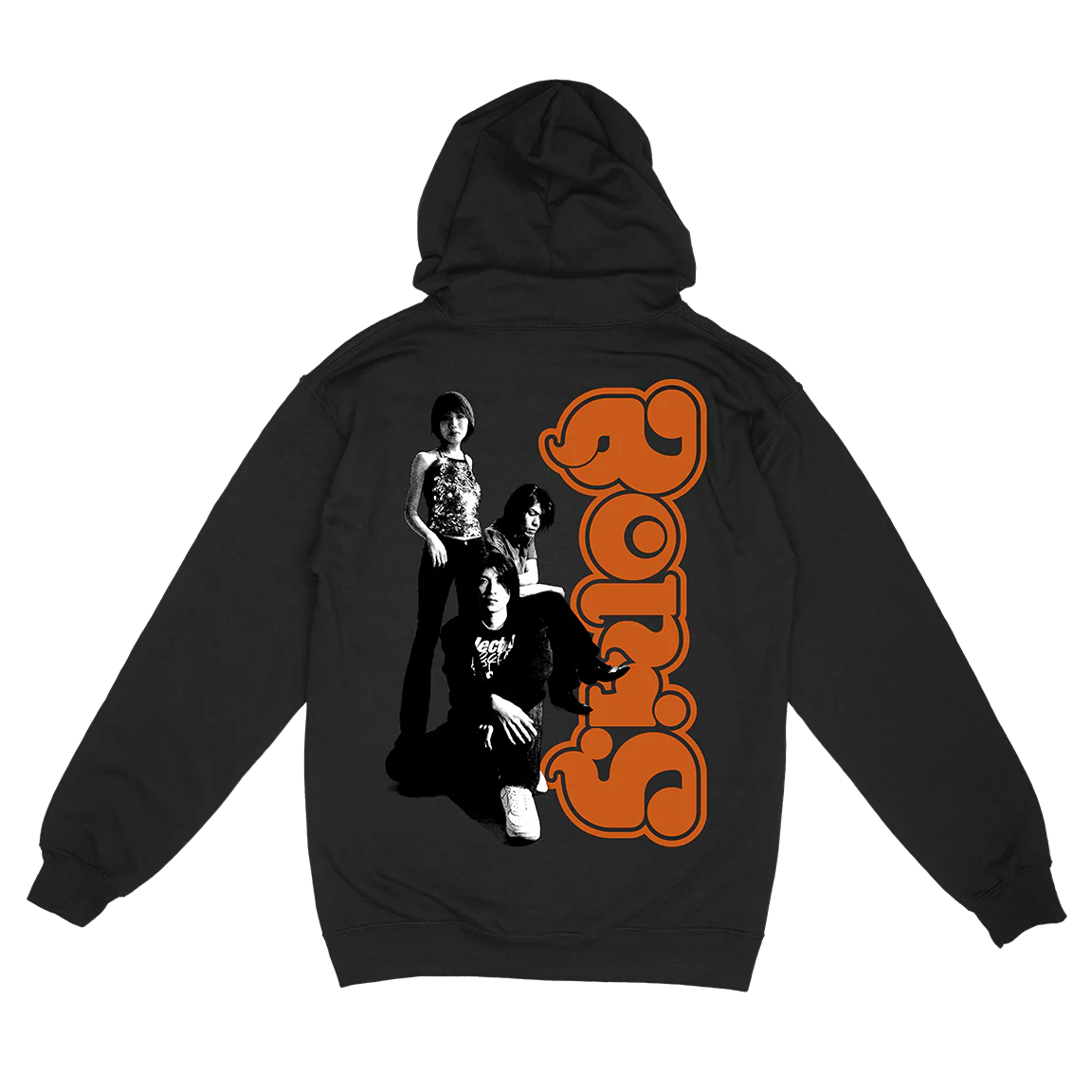 Boris "Heavy Rocks" Premium Black Hooded Sweatshirt - Image 3