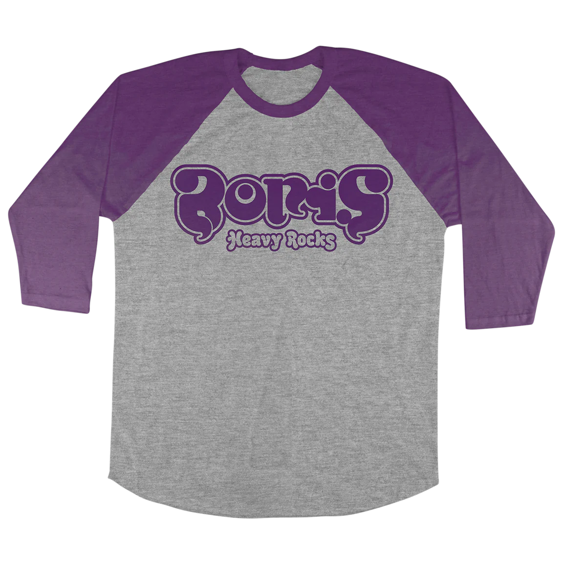 Boris "Heavy Rocks: Purple Logo" Purple / Heather Baseball Tee