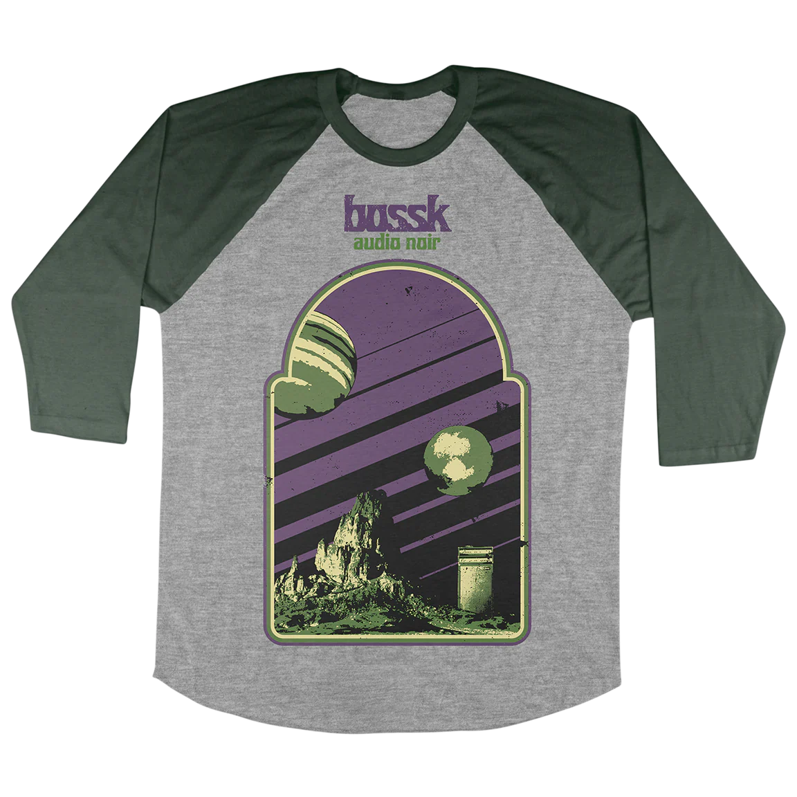 Bossk “Audio Noir” Emerald / Grey Baseball T-Shirt