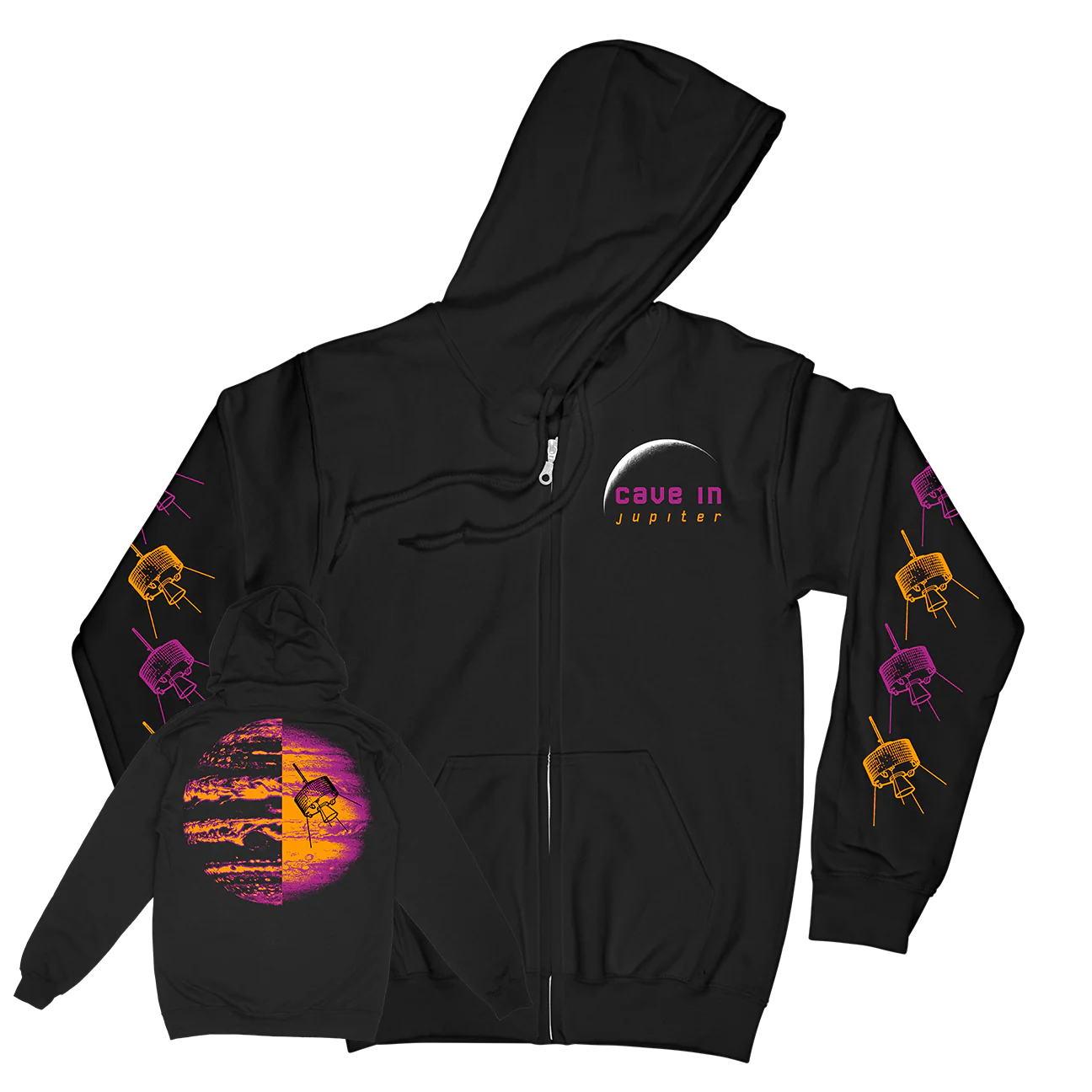 Cave In "Jupiter Emerging" Black Zip Up Sweatshirt