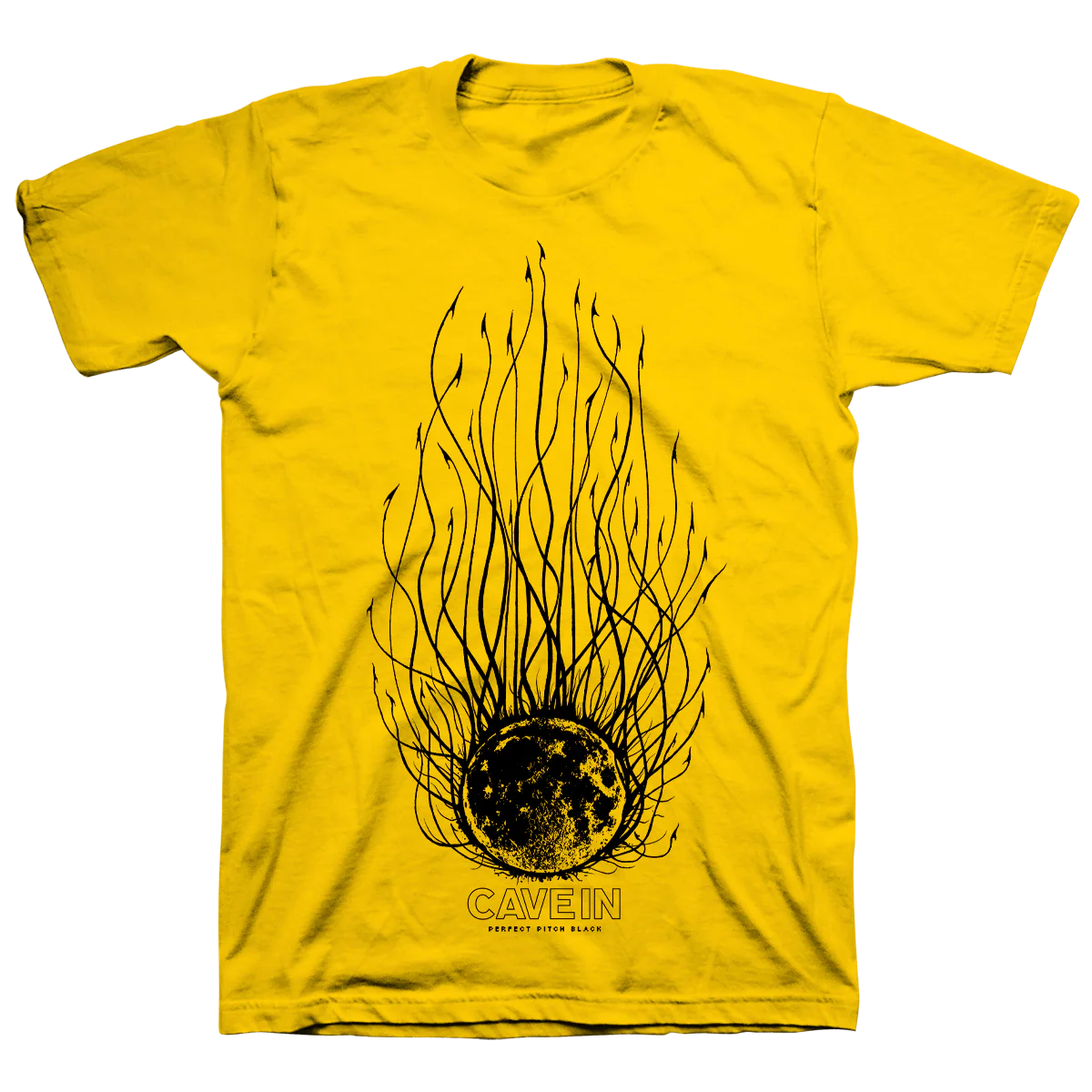 Cave In "Perfect Pitch Black: Evil Moon" Yellow T-Shirt