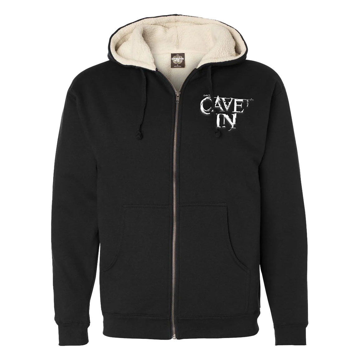 Cave In “Satellite” Premium Embroidered Fleece Zip Up Sweatshirt - Image 2