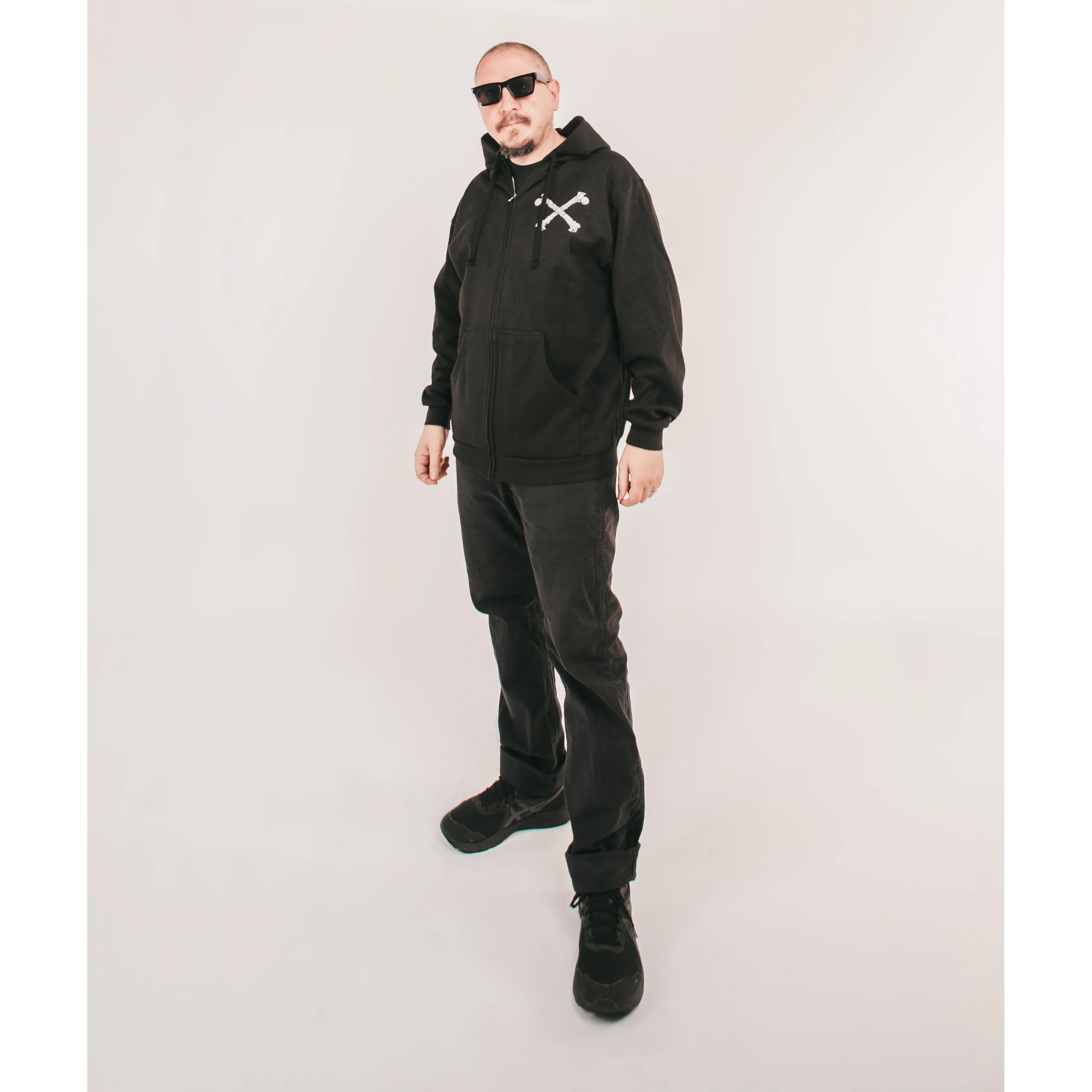 Dylan Garrett Smith "Mace" Black Zip-Up Sweatshirt - Image 2