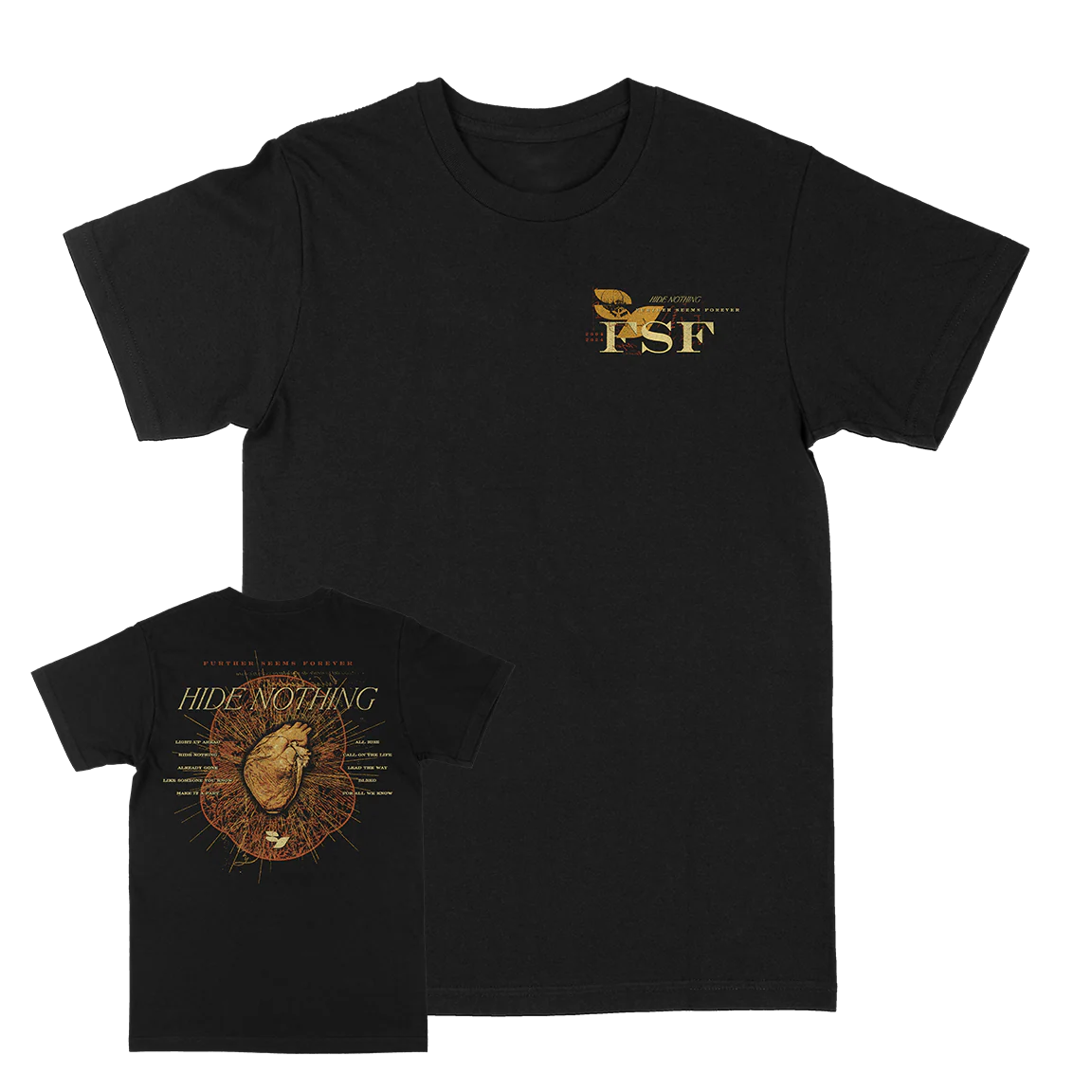 Further Seems Forever "Heart" Black T-Shirt