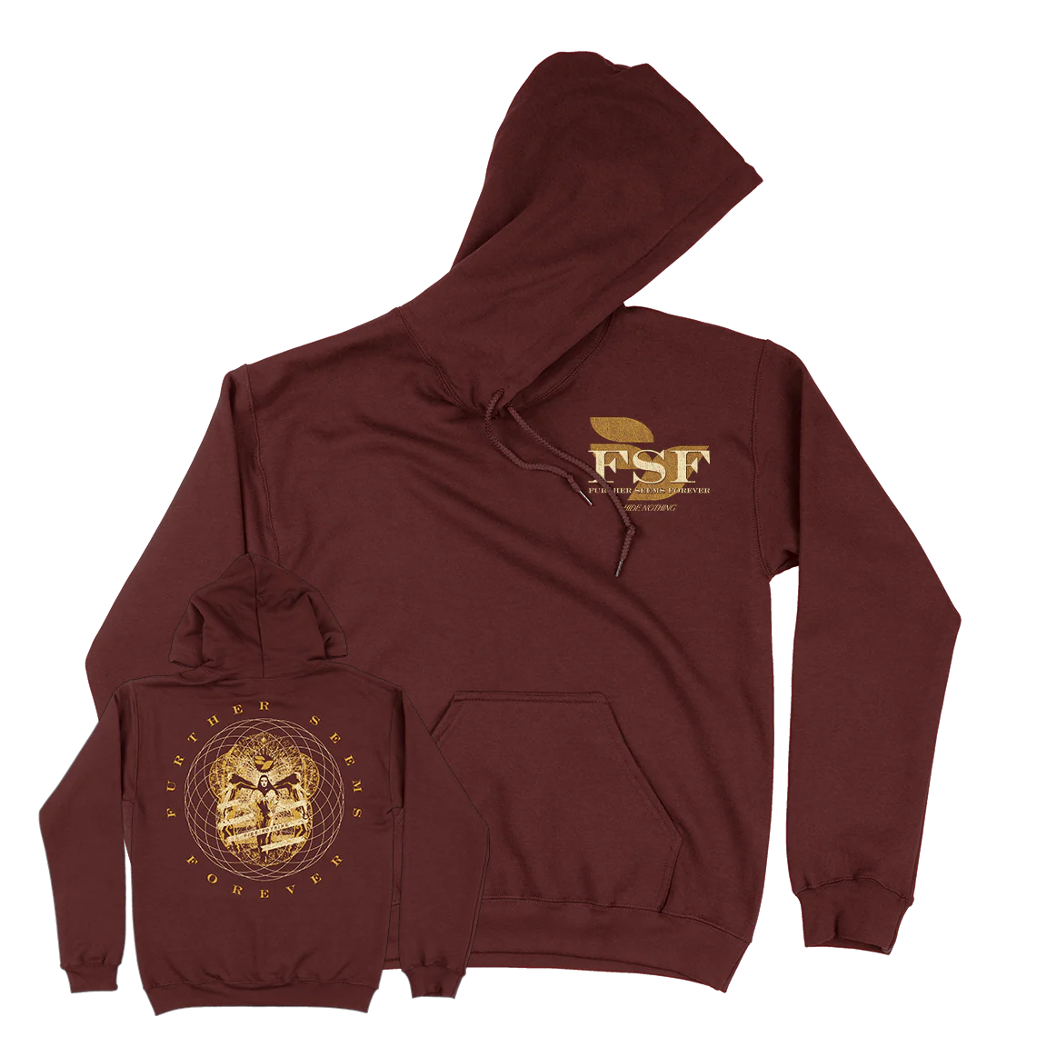 Further Seems Forever "Hide Nothing" Maroon Hooded Sweatshirt