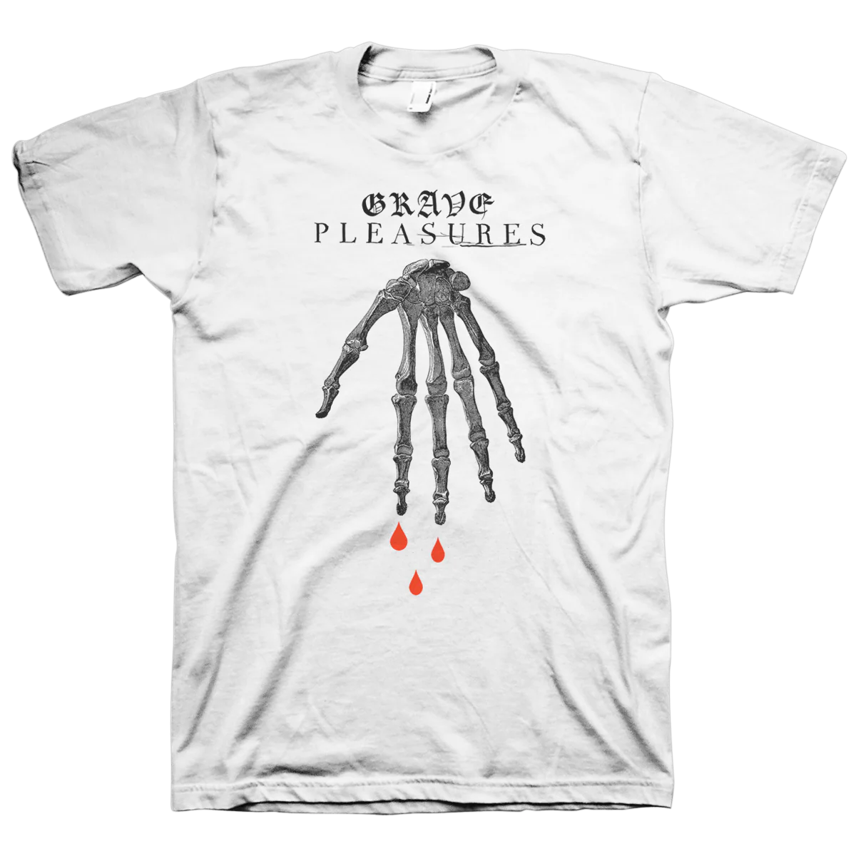 Grave Pleasures "Skeleton Hand" White T-Shirt