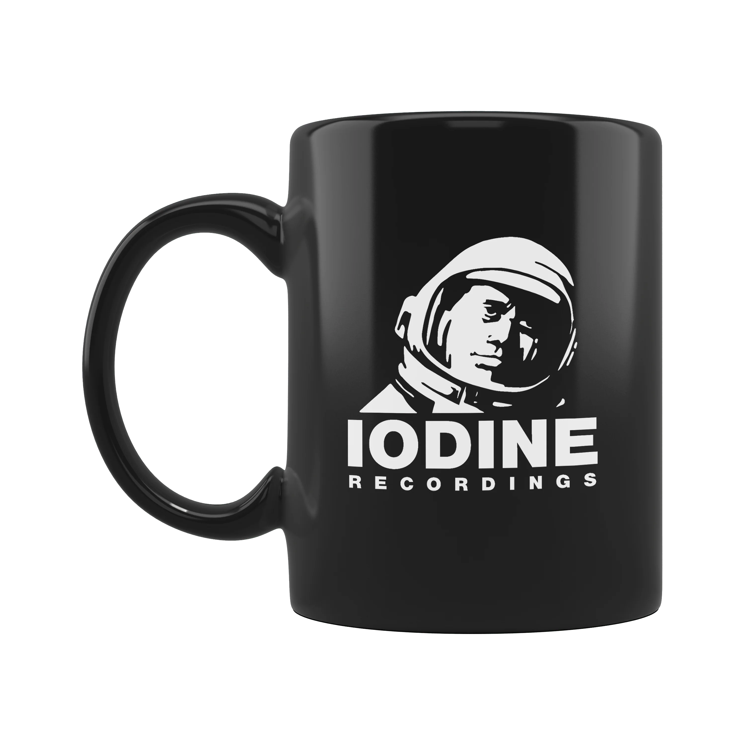Iodine Recordings “Spaceman” Black Coffee Mug