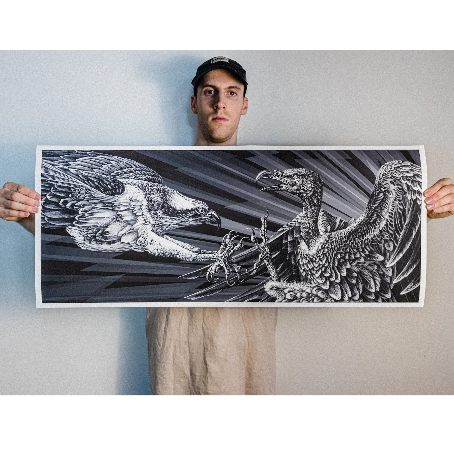 Marald Van Haasteren "Eagles Become Vultures" Dark Variant Giclee Print