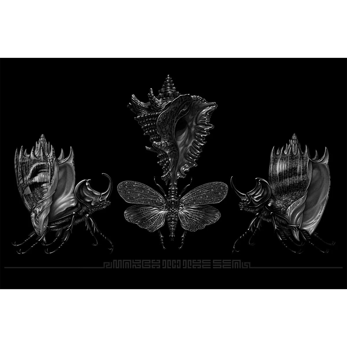 Marald Van Haasteren "March To The Sea: Black (w/ Text)" Giclee Print - Image 2