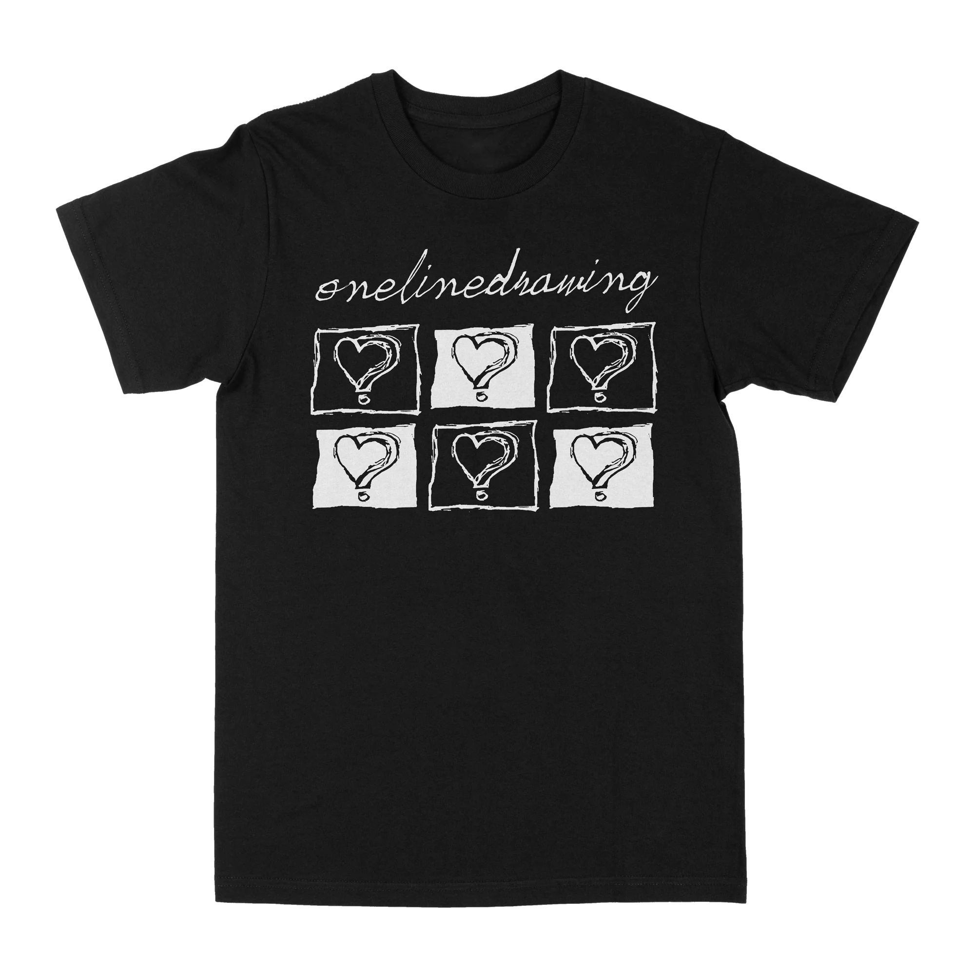 Onelinedrawing "Don't Give Up" Black T-Shirt