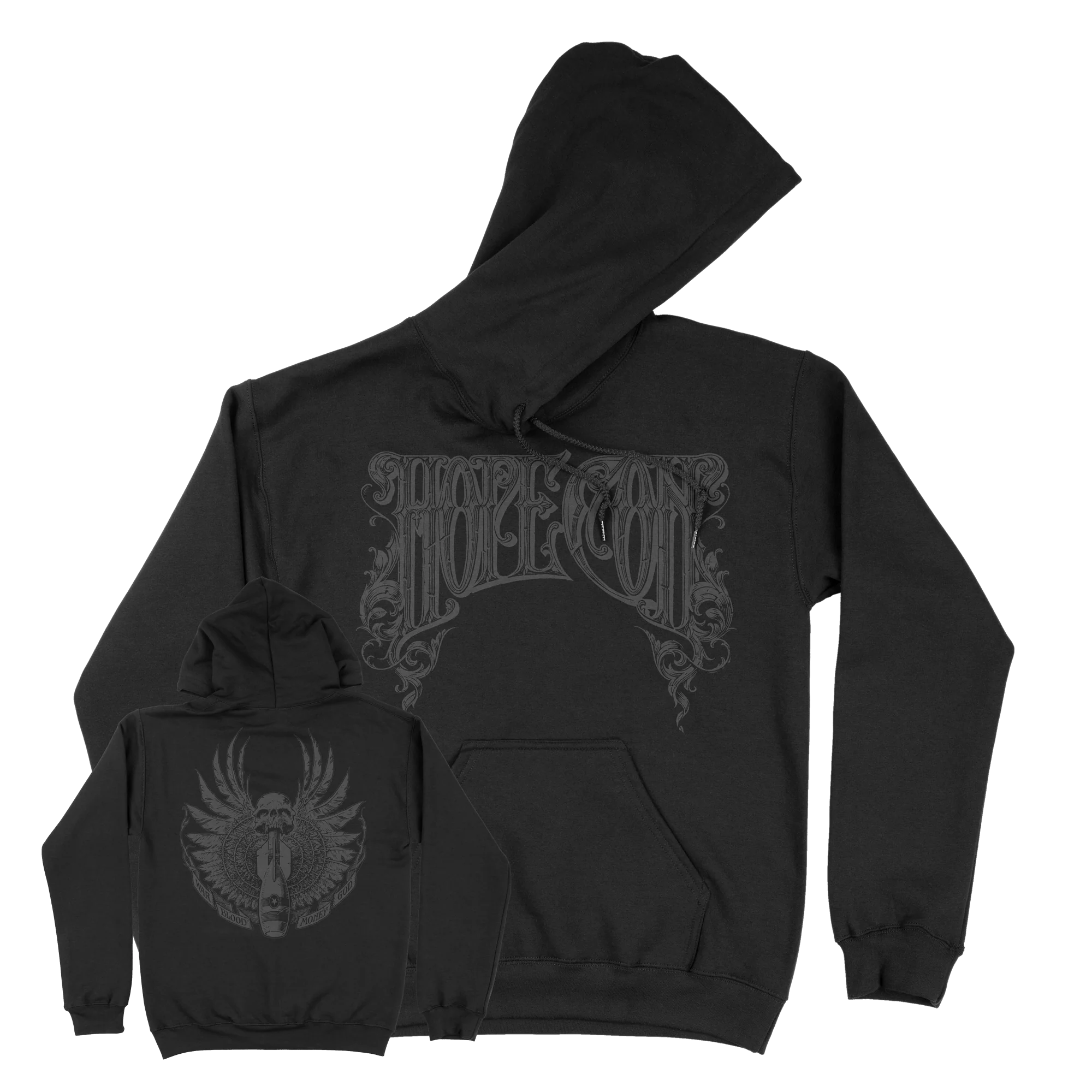 The Hope Conspiracy "Crest: Grey" Black Hooded Sweatshirt