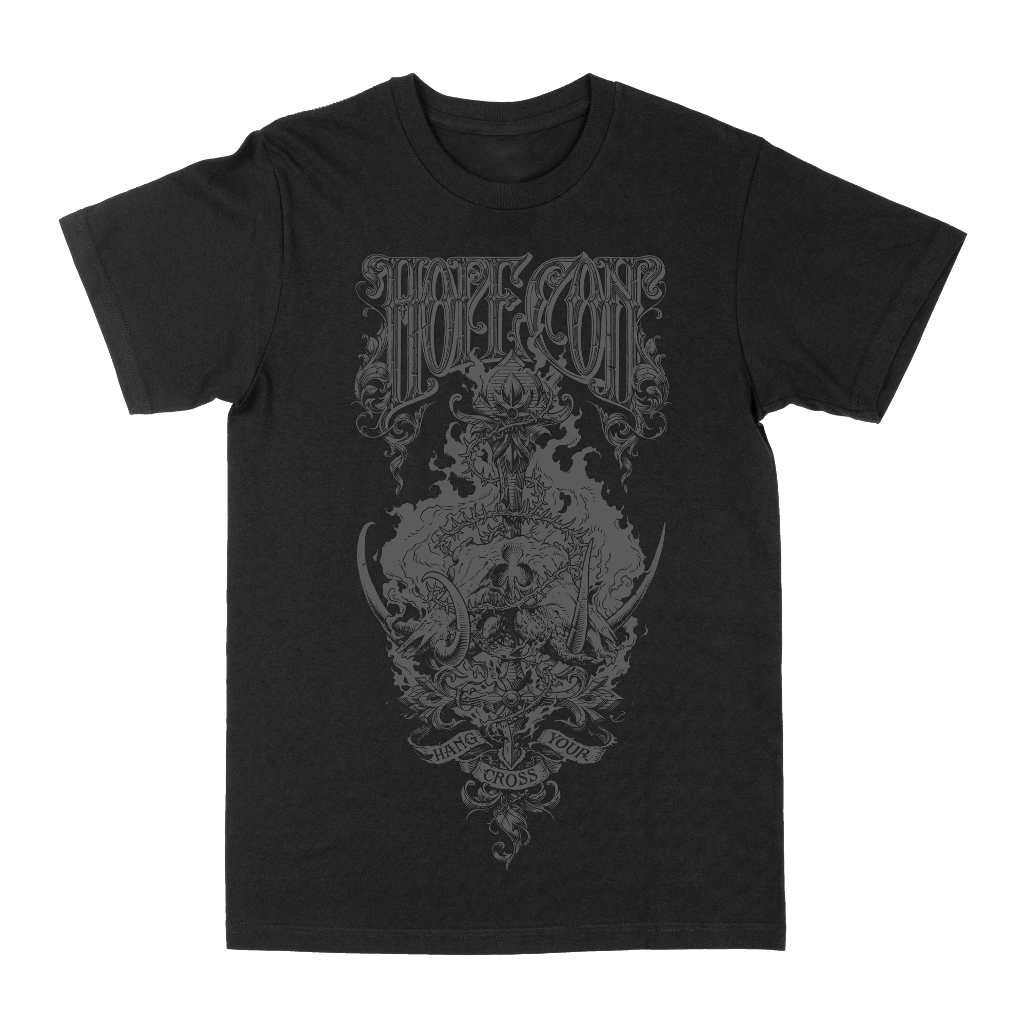 The Hope Conspiracy "Hang Your Cross: Grey" Black T-Shirt