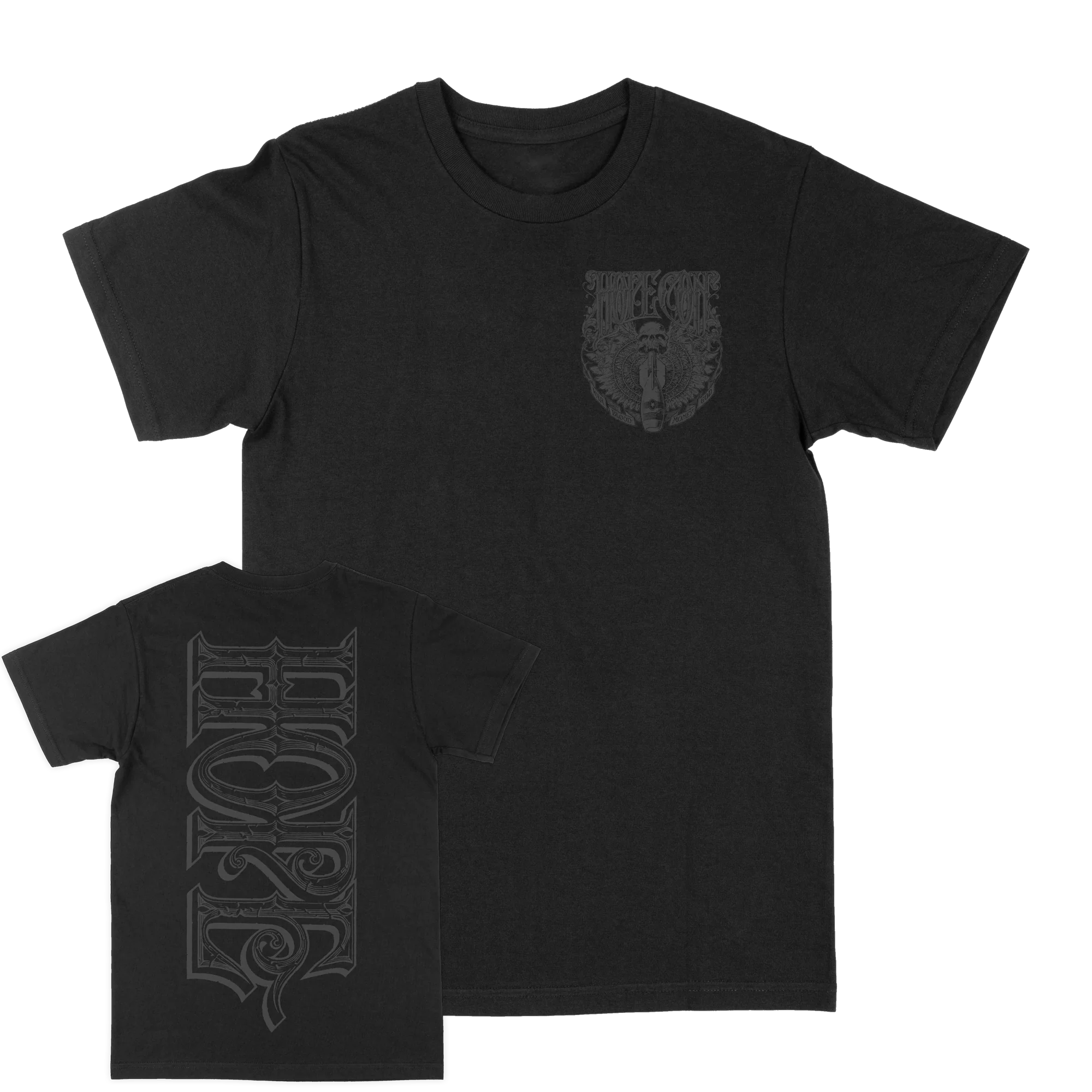 The Hope Conspiracy "Hope: Grey" Black T-Shirt