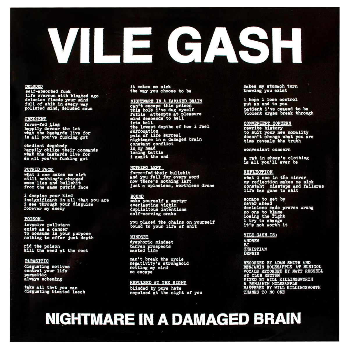 Vile Gash "Nightmare In A Damaged Brain" - Image 4